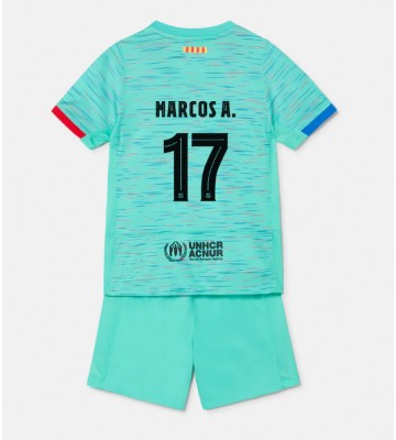 Barcelona Marcos Alonso #17 Replika Babytøj Tredje sæt Børn 2023-24 Kortærmet (+ Korte bukser)